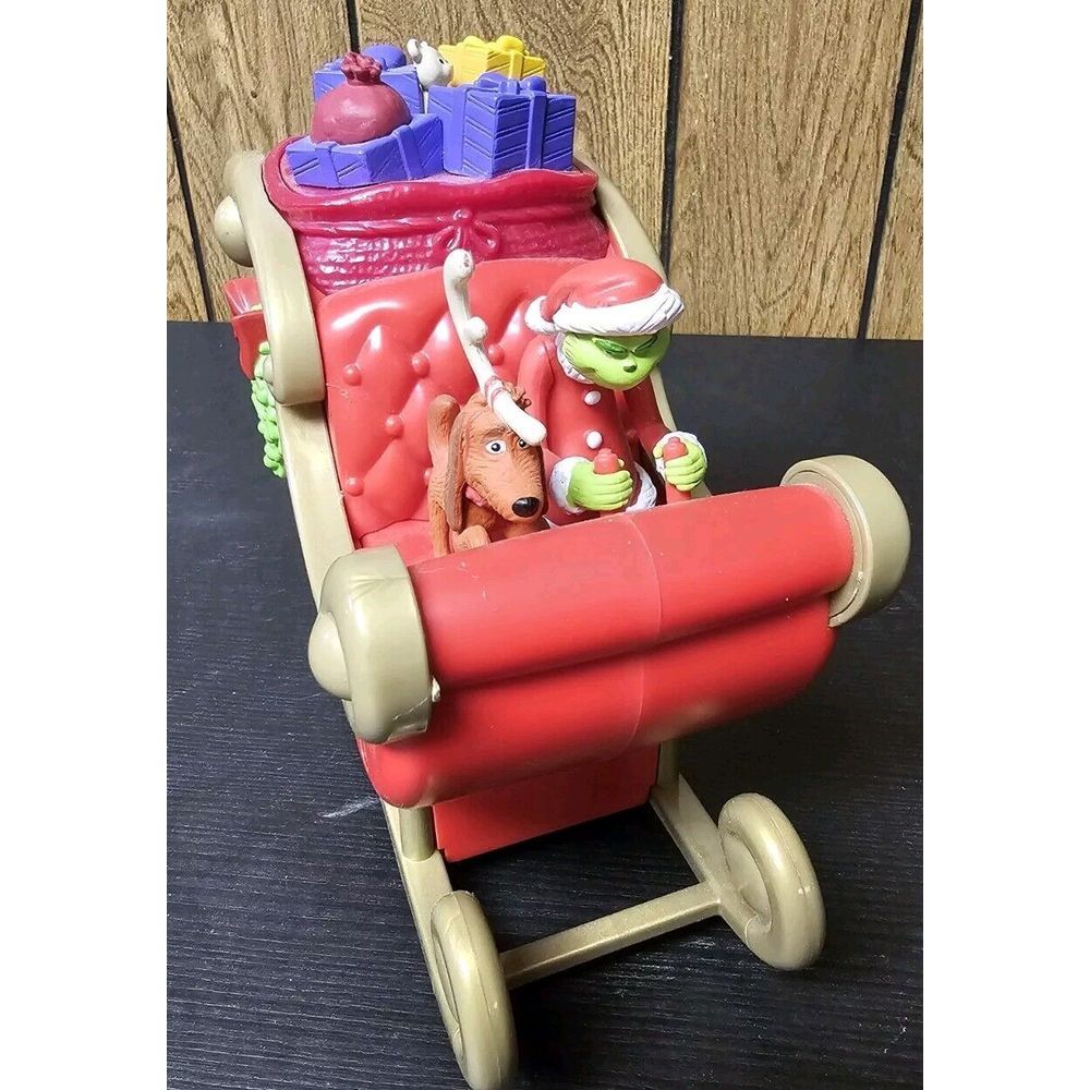 Dr Suess Grinch Sleigh Time Racer  Rolling Christmas Decoration Toy‎ Collectible